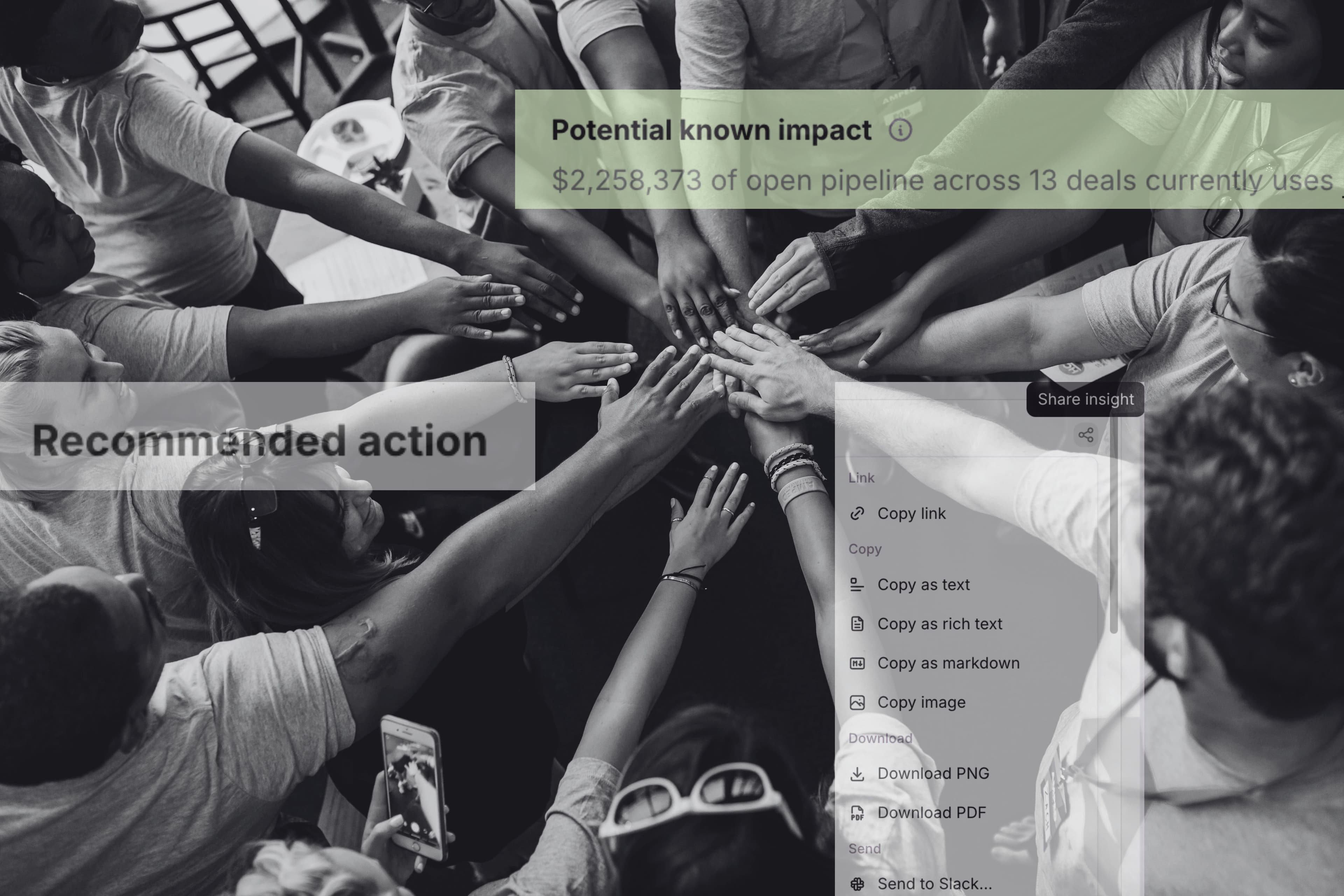 Get revenue insights and recommended actions for go-to-market messaging performance