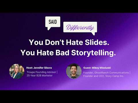 You Don't Hate Slides. You Hate Bad Storytelling.