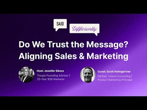Trust Drives Messaging Alignment for Sales and Marketing