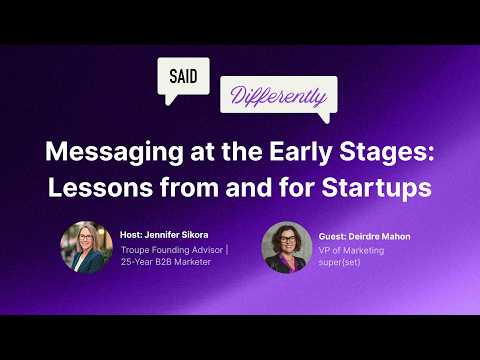 Messaging at the Early Stages