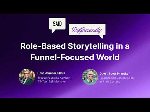 Role-based Storytelling in a Funnel-focused World